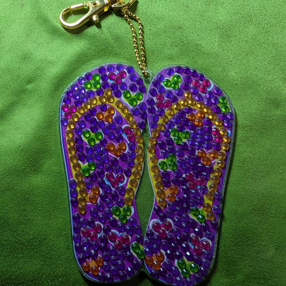 5 For $10 Colorful Flip-Flop Keychain